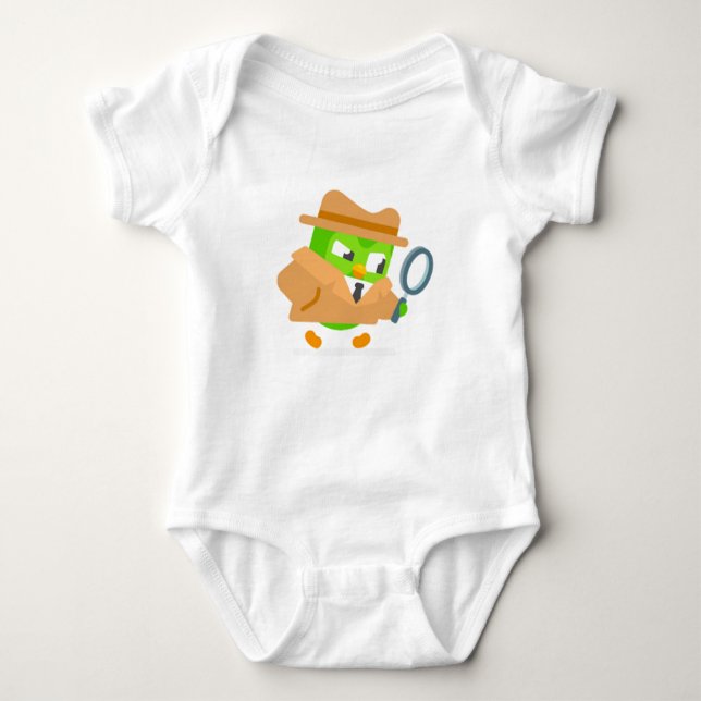 Duolingo Sticker Copy Baby Strampler (Vorderseite)