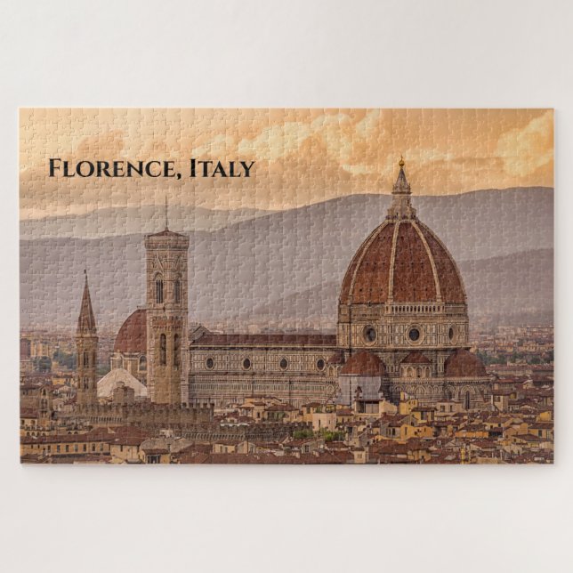 Duomo di Firenze Florence Italien Design Puzzle (Horizontal)