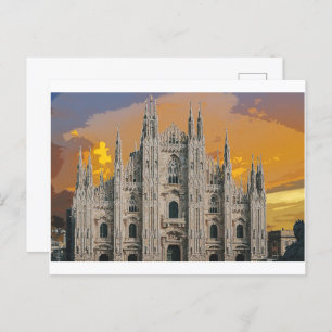 Duomo di Milano Church Mailand Italien Postkarte