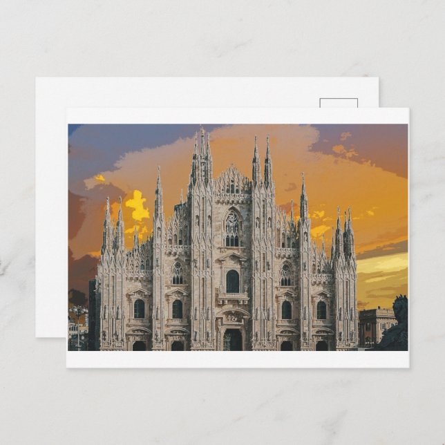 Duomo di Milano Church Mailand Italien Postkarte (Vorne/Hinten)