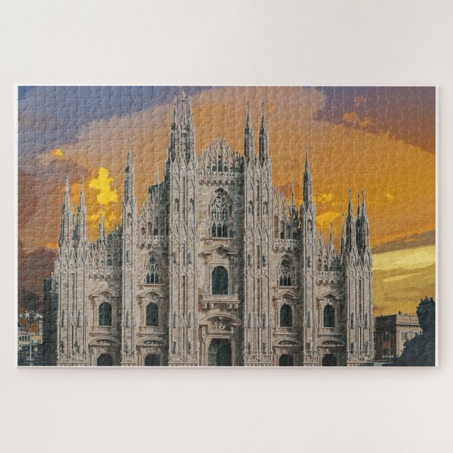 Duomo di Milano Church Mailand Italien Puzzle (Horizontal)