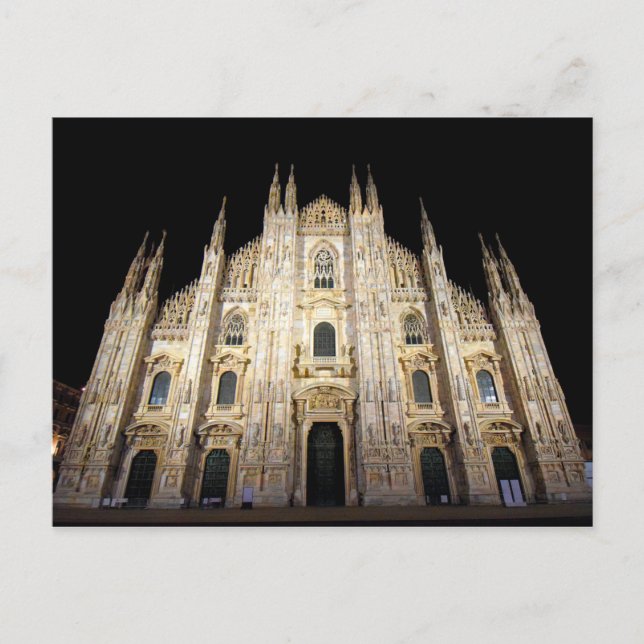 Duomo di Milano - Italien am Abend Postkarte (Vorderseite)