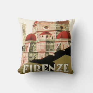Duomo in Firenze Florenz Italien Vintage Reise Kun Kissen