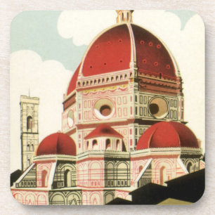 Duomo in Firenze Florenz Italien Vintage Reise Kun Untersetzer
