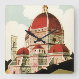 Duomo Italien Florenz Quadratische Wanduhr
