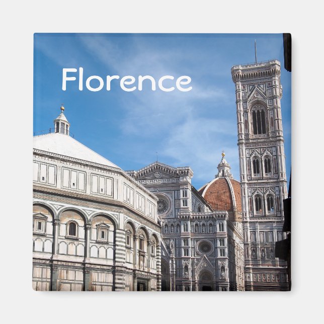 Duomo und Baptistry, Text-Magnet Florenz Magnet (Vorne)
