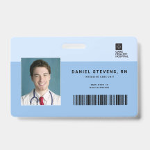 Duoton Medical Staff ID + Barcode Horizontal