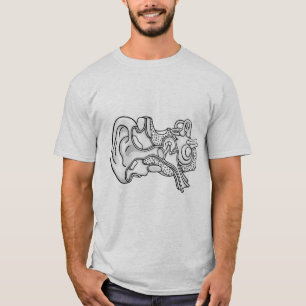 Duotone Anatomie des menschlichen Ohrs T-Shirt