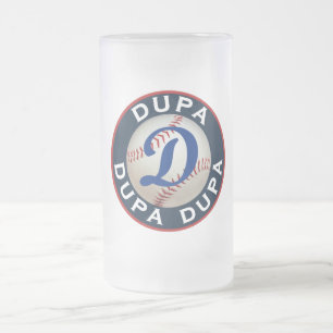 Dupa Baseballlogo Mattglas Bierglas