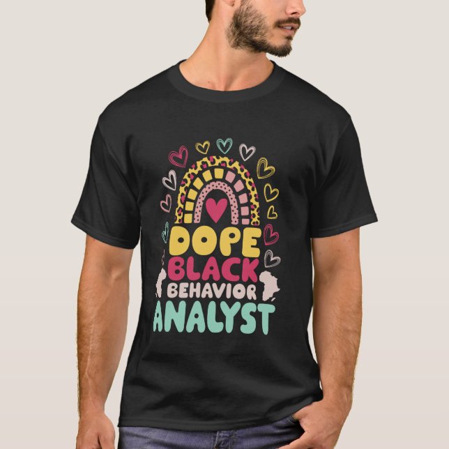 Duper schwarzer Verhaltensanalytiker T-Shirt (Vorderseite)