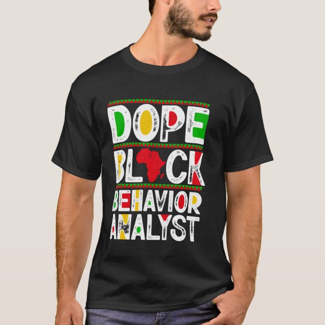 Duper schwarzer Verhaltensanalytiker T-Shirt (Vorderseite)