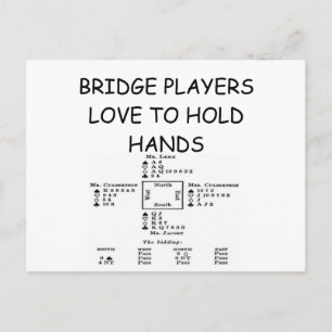 DUPLICATE BRIDGE JOKE POSTKARTE