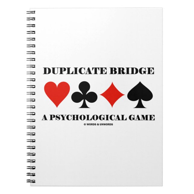 Duplikatbrücke ein psychologisches Spiel Notizblock (Vorderseite)