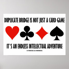 Duplikatbrücke ist nicht nur ein Kartenspiel, das Poster