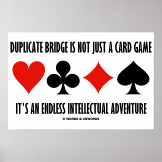 Duplikatbrücke ist nicht nur ein Kartenspiel, das Poster