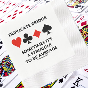 Duplikate Bridge manchmal ist es ein Kampf Durchsc Serviette