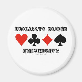 Duplikate Bridge University (Varsity Lettering) Magnet