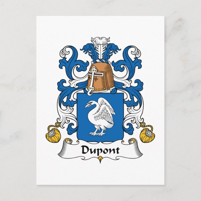 Dupont-Familienwappen Postkarte (Vorderseite)