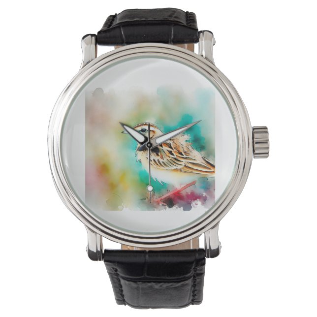 Duponts lark 131024AREF131 - Watercolor Armbanduhr (Vorderseite)