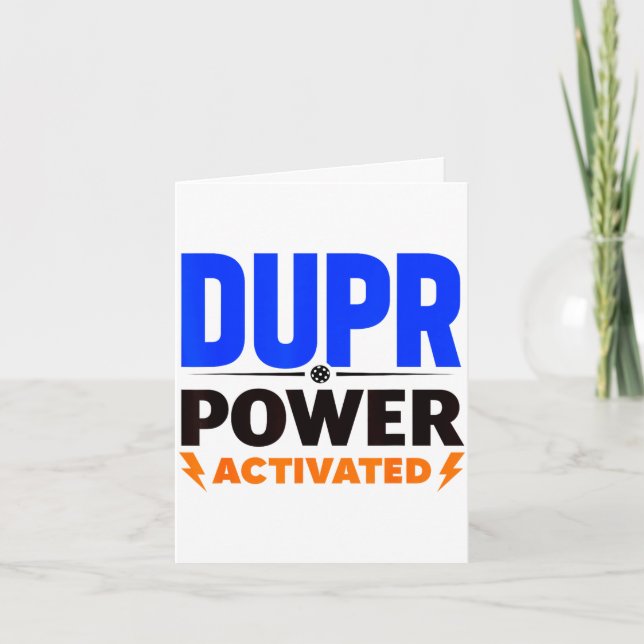 Dupr-Kraft aktiviert _ lustiger Pickleball-Zitat  Karte (Vorderseite)