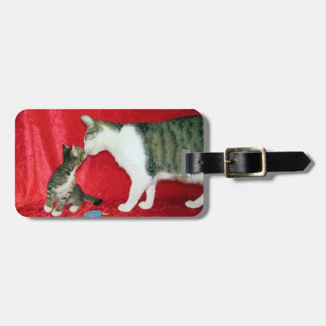 Dupree und Andy: Niedlicher Tag für Katzen Gepäckanhänger (Vorderseite horizontal)