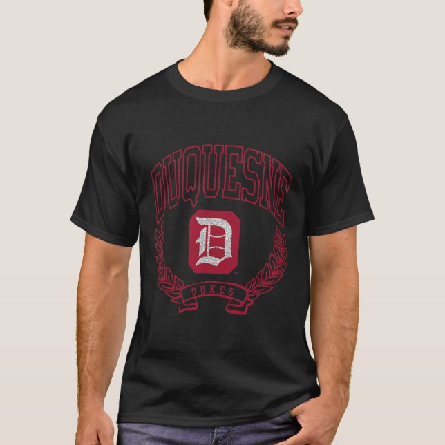 Duquesne Dukes Sieg Vintag Navy T - Shirt (Vorderseite)
