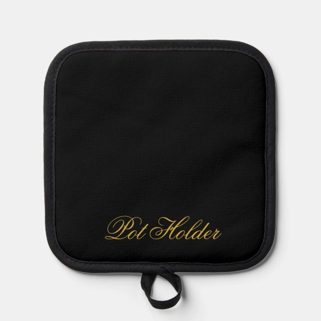 Durable Black Pot Holder for Safe Handling Topflappen (Vorderseite)