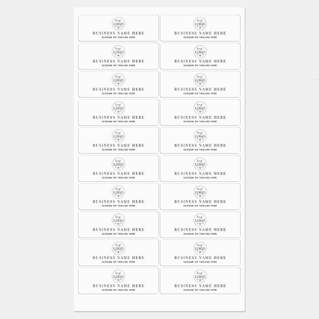 Durable Waterproof Business Info For Surfaces Etiketten (Blatt)
