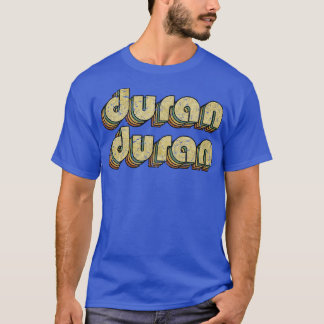 Duran Duran Vintage Regenbogen-Typografie-Stil 70e T-Shirt