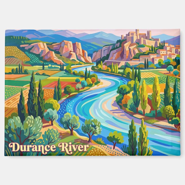Durance Fluss Frankreich Magnet (Vorderseite)