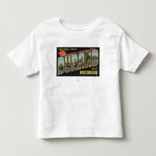 Durand, Michigan - große Buchstabe-Szenen Kleinkind T-shirt