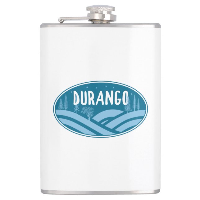 Durango Colorado Außenbereich Flachmann (Vorderseite)