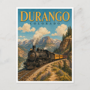 Durango Colorado Dampflok GeoSaga Postkarte
