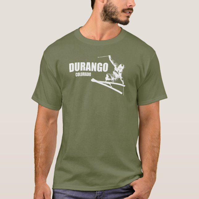 Durango Colorado Skier T-Shirt (Vorderseite)