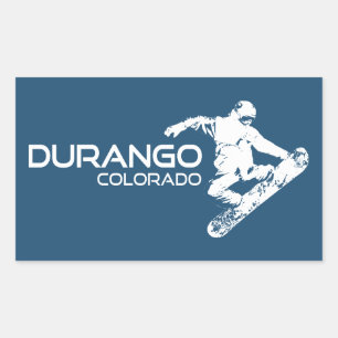 Durango Colorado Snowboarder Rechteckiger Aufkleber