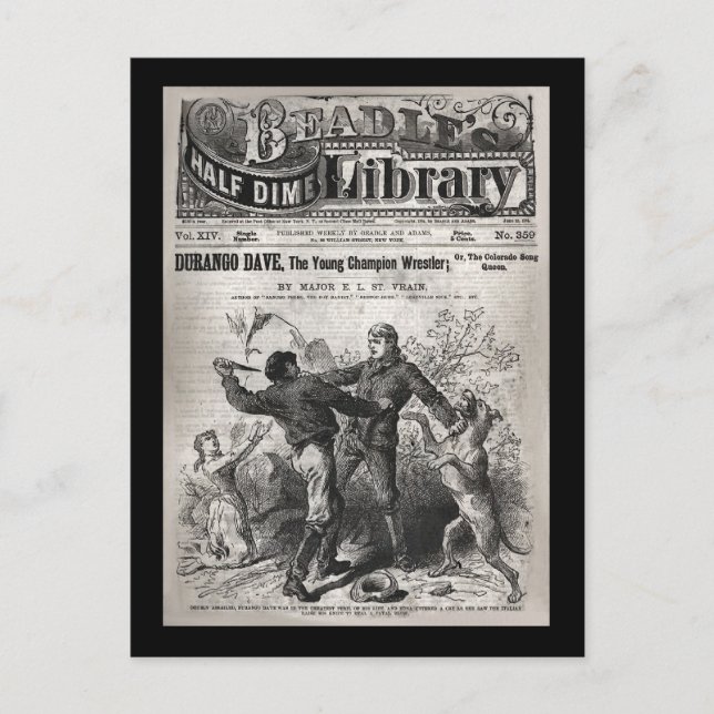 Durango Dave - Beadle's Half Dime Library 1904 Postkarte (Vorderseite)