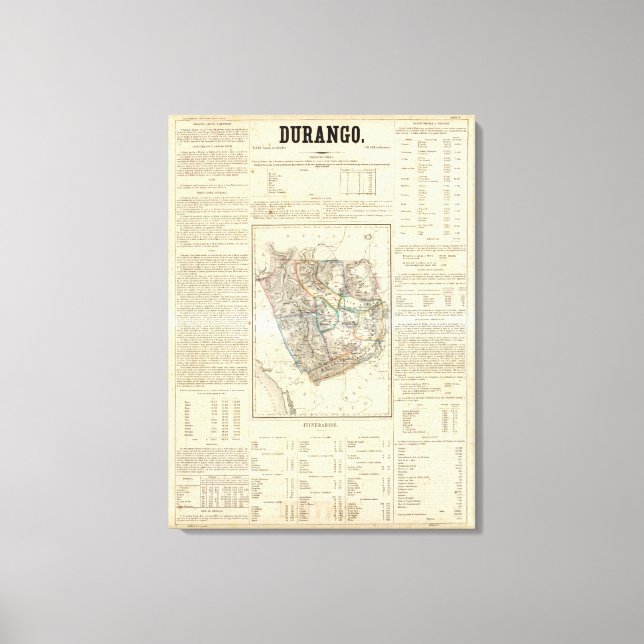 Durango, Mexiko Leinwanddruck (Vorderseite)
