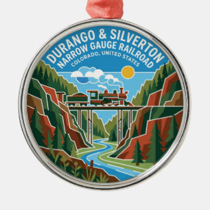 Durango & Silverton Narrow Gauge Railroad Colorado Ornament Aus Metall