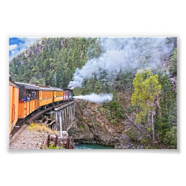 Durango und Silverton Bahn Locomotive Blowdown Fotodruck (Vorne)