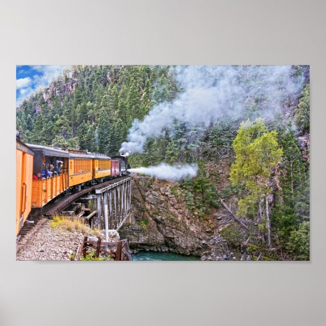 Durango und Silverton Bahn Locomotive Blowdown Poster (Vorne)