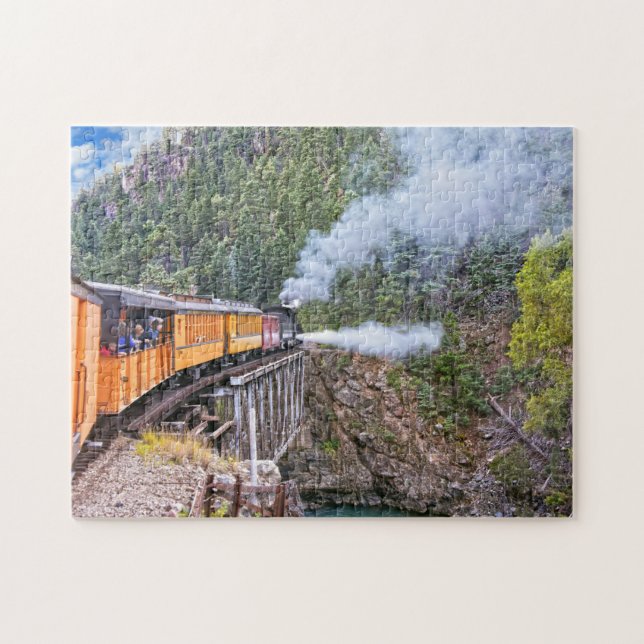 Durango und Silverton Bahn Locomotive Blowdown Puzzle (Horizontal)