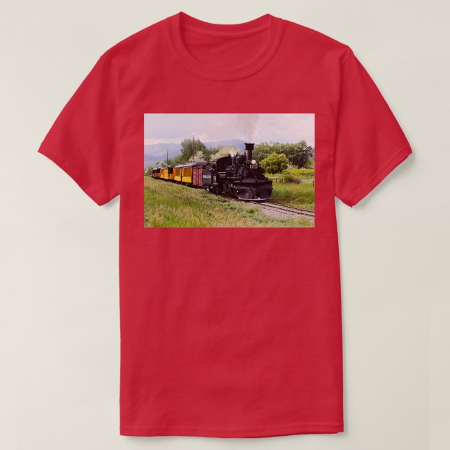 Durango- und Silverton-Ingenieur Karo der Track-1- T-Shirt (Design vorne)