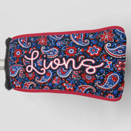 Durant Lions Golf - Blaues Paisley-Blumenmuster Headcover