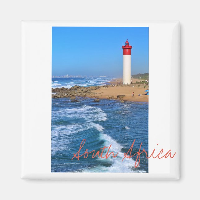 Durban Lighthouse Ocean South Africa Magnet (Vorne)