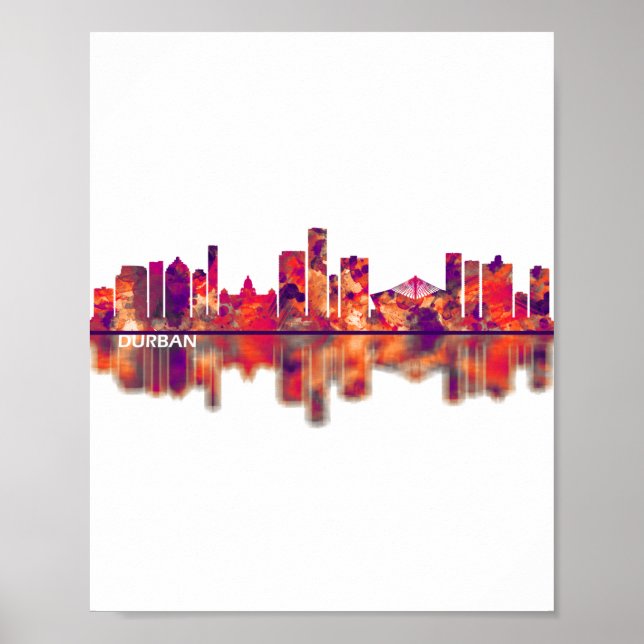 Durban South Africa Skyline Poster (Vorne)