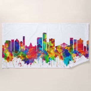 Durban South Africa Skyline Strandtuch