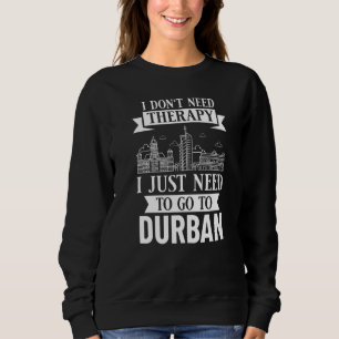 Durban Südafrika Stadt Skyline Karte Reise Sweatshirt