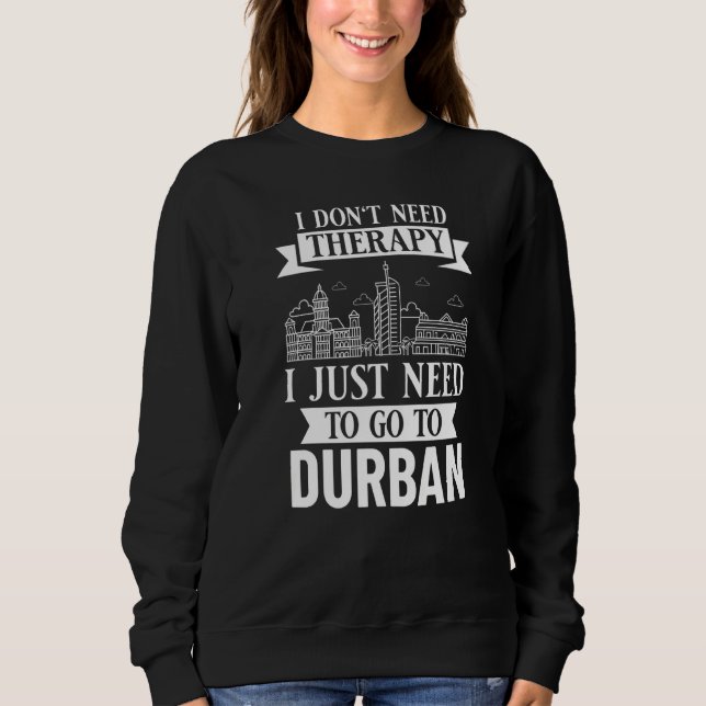 Durban Südafrika Stadt Skyline Karte Reise   Sweatshirt (Vorderseite)
