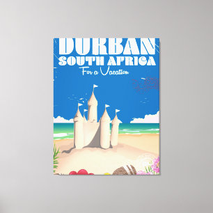 Durban Südafrika Vintage-Strandreiseplakat Leinwanddruck