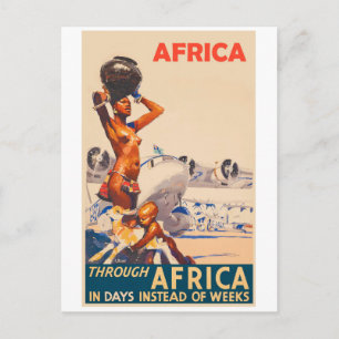 Durch Afrika in Tagen statt Wochen Postkarte